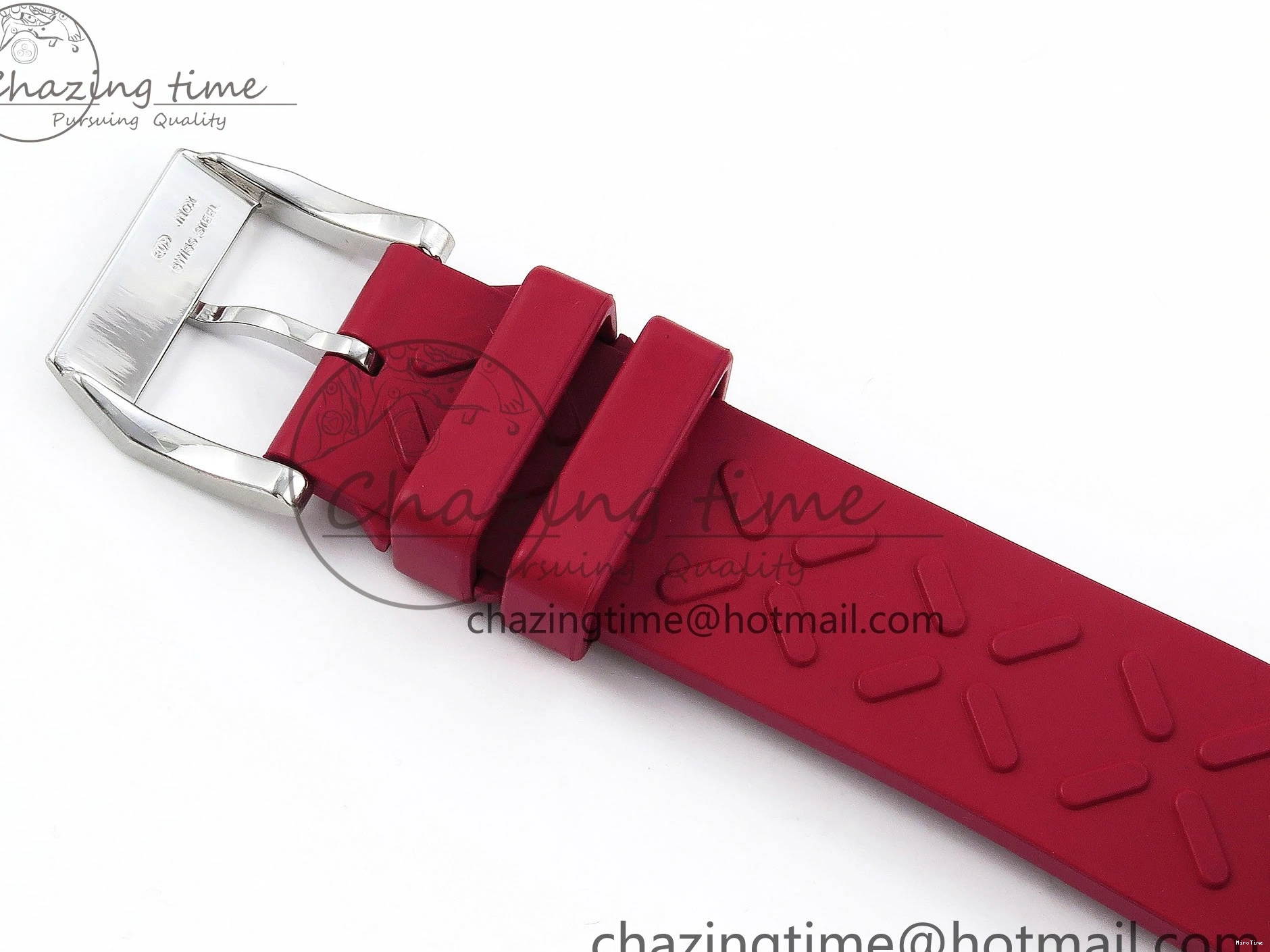 MIROTIME 0111 Reliable Portuguese Chrono IW3716 Z+F 1:1 Best Edition Red Dial on Red Rubber Strap A 7015